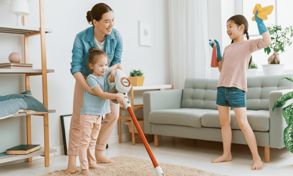 Phân công nhiệm vụ rõ ràng, phù hợp với khả năng của từng thành viên giúp việc dọn nhà nhanh chóng