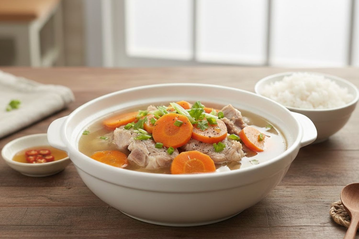 Canh cà rốt hầm xương bổ dưỡng