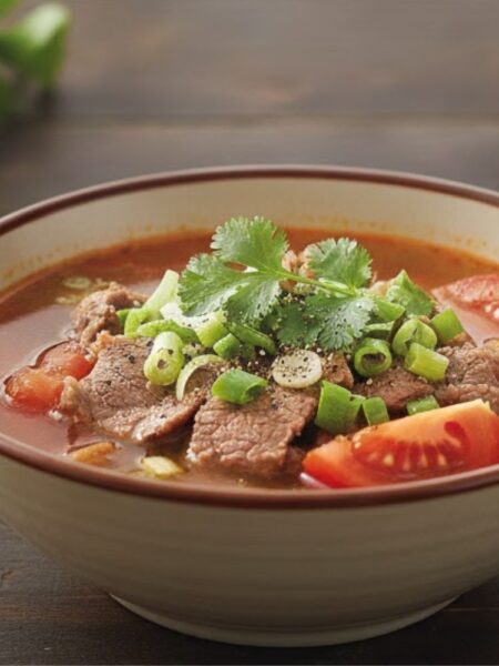 Canh thịt bò cà chua thơm ngon, bổ dưỡng