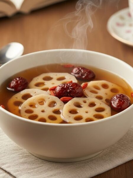 Củ sen hầm táo đỏ chuẩn vị