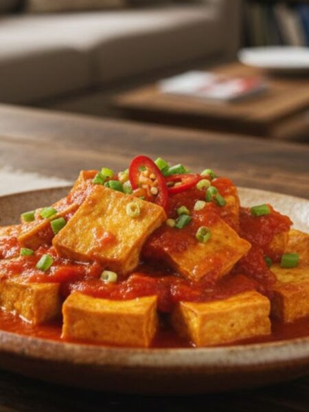 Đậu hũ sốt cà chua chuẩn ngon