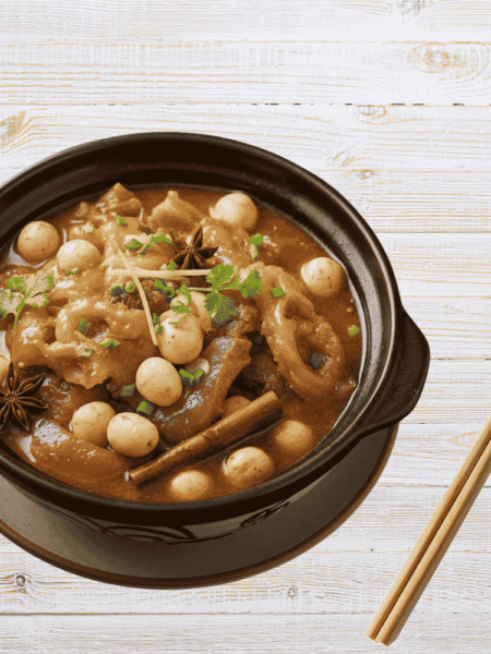 Món gân bò hầm sen