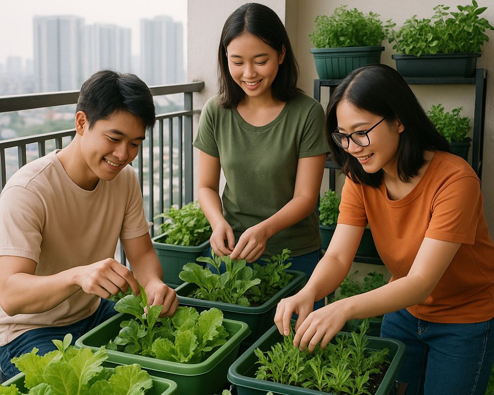 Vườn rau ban công – xu hướng mới của người trẻ