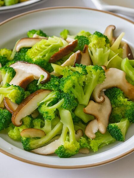 Cách làm bông cải xanh xào nấm