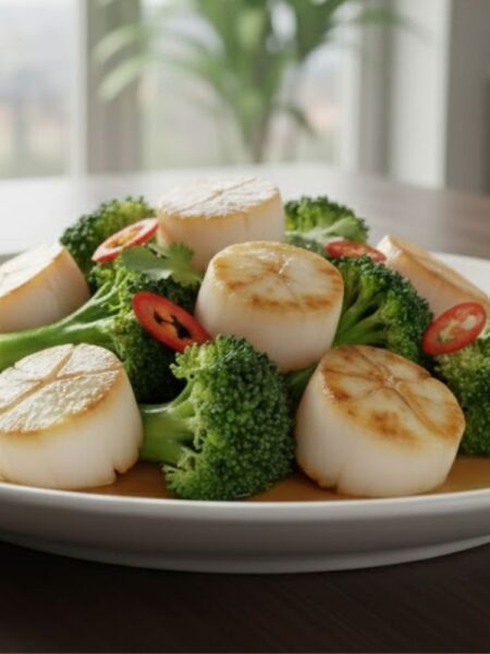 Bông cải xanh xào sò điệp – Món xào thanh ngọt, sang vị biển