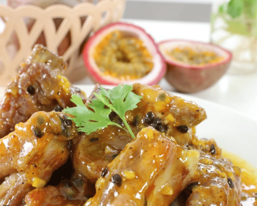 Sườn heo sốt chanh dây chua ngọt lạ miệng