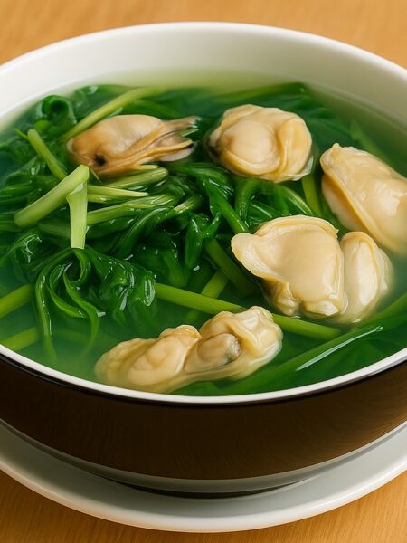 Cách làm canh rau muống nấu nghêu