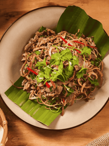 Gỏi bắp bò hoa chuối – Món khai vị lạ miệng chiêu đãi cả nhà