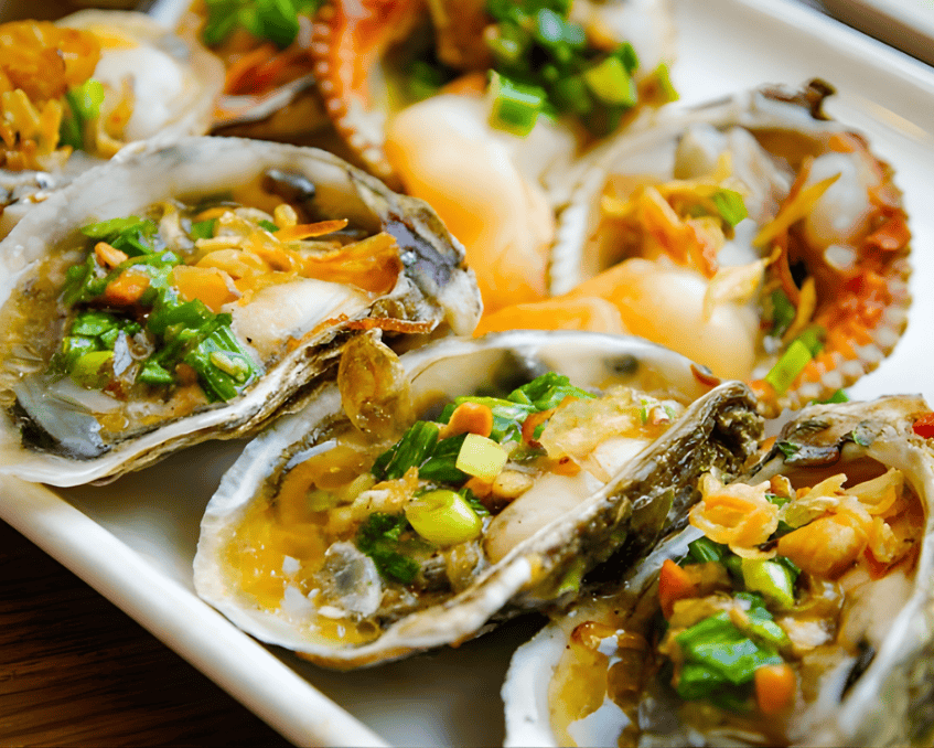 Món hàu sữa nướng mỡ hành hấp dẫn