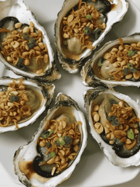 Hàu sữa nướng mỡ hành – Thơm béo, giòn bùi chuẩn vị biển cả