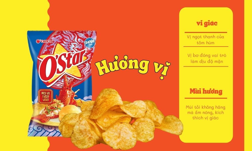 Snack O'Star Tôm Hùm Cháy Tỏi không hăng mà có vị ấm nóng