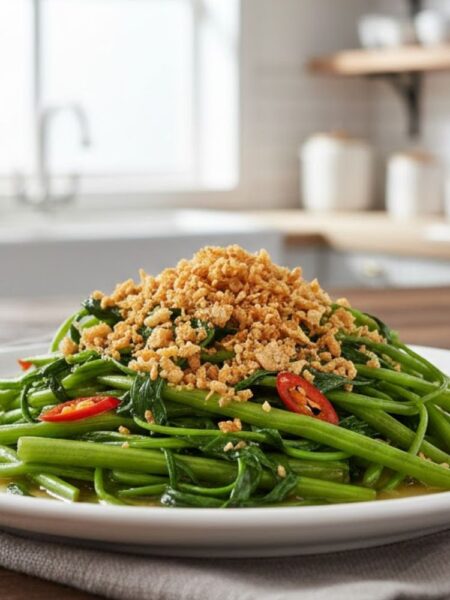 Rau muống xào tỏi chuẩn ngon