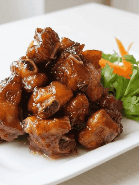 Sườn heo chiên mật ong vàng giòn, mềm ngọt, chuẩn vị nhà hàng