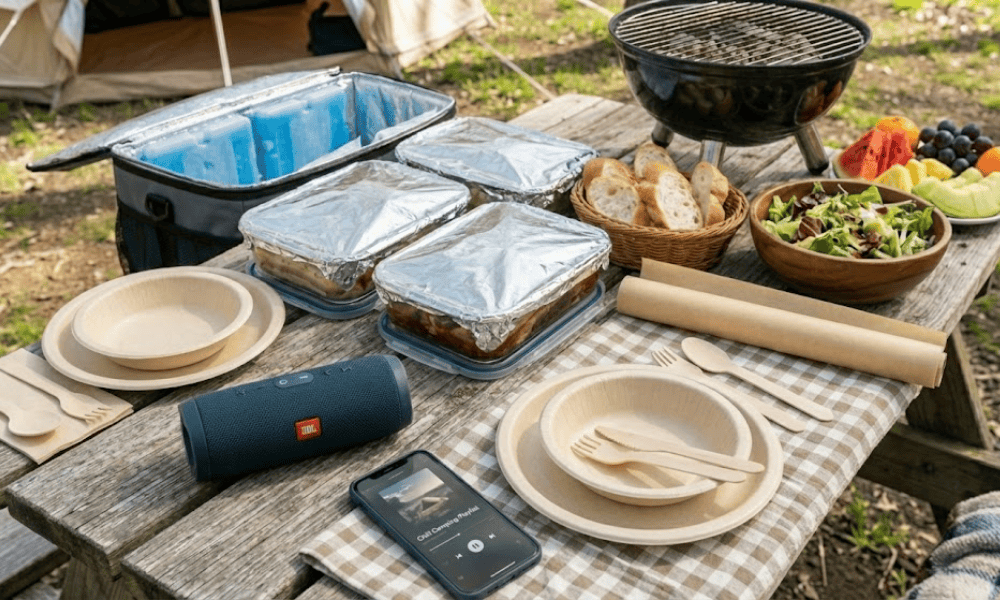 Chuẩn bị dụng cụ ăn uống cho camping