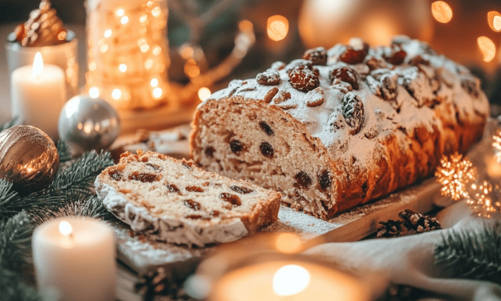Bánh Stollen phủ đường trắng