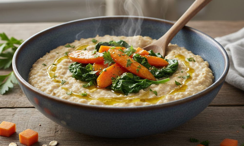 Cháo yến mạch rau củ