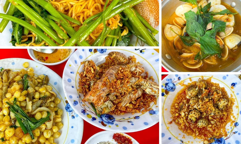 Hải sản tươi sống tại quán ốc núi Viba Vũng Tàu