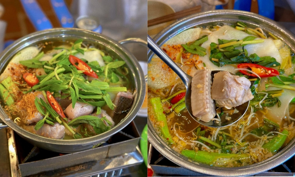Nồi lẩu cá đuối Vũng Tàu đậm vị chua cay, cá tươi ngon