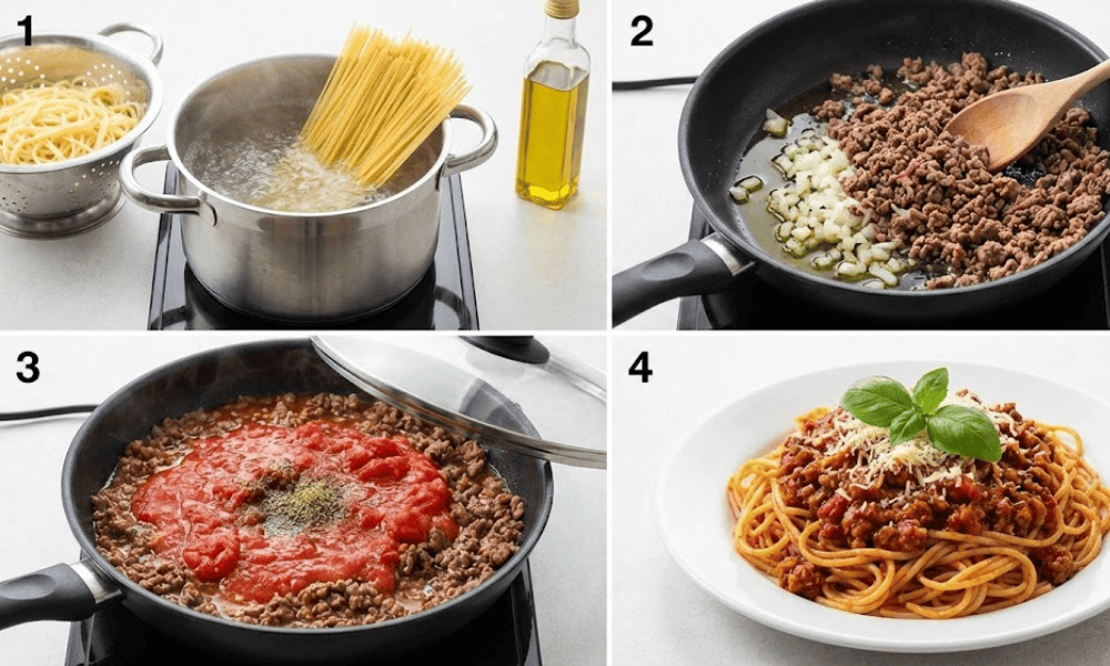 Mì ý sốt bò bằm