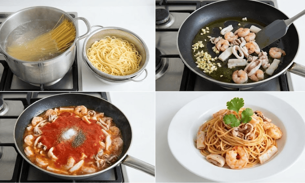 Mì ý sốt hải sản