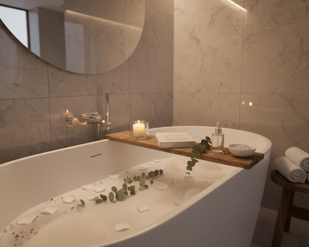 Ngâm bồn có thể giúp bạn giải tỏa căng thẳng 