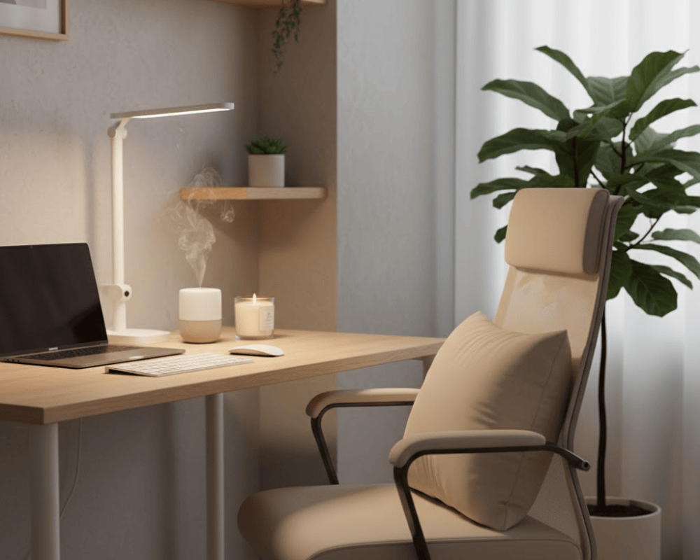 Không gian làm việc thoải mái sẽ giúp bạn không căng thẳng và lo âu