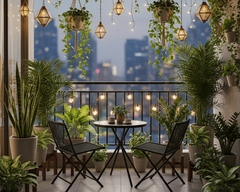 Không gian ở ban công thoáng đãng và thoải mái giúp bạn reset năng lượng sau một ngày dài