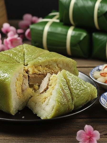 Bánh chưng truyền thống miền Bắc ngon, dẻo thơm
