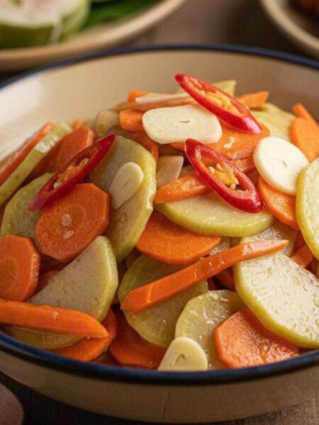 Dưa món truyền thống miền Trung giòn ngon, đậm vị