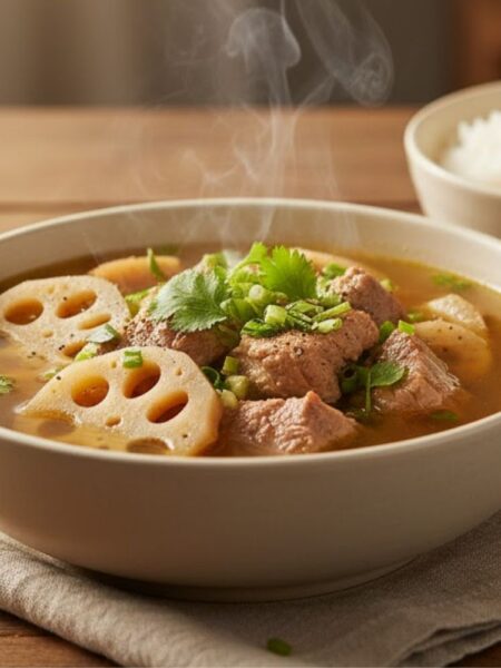 Canh củ sen nấu sườn ngon, bổ dưỡng