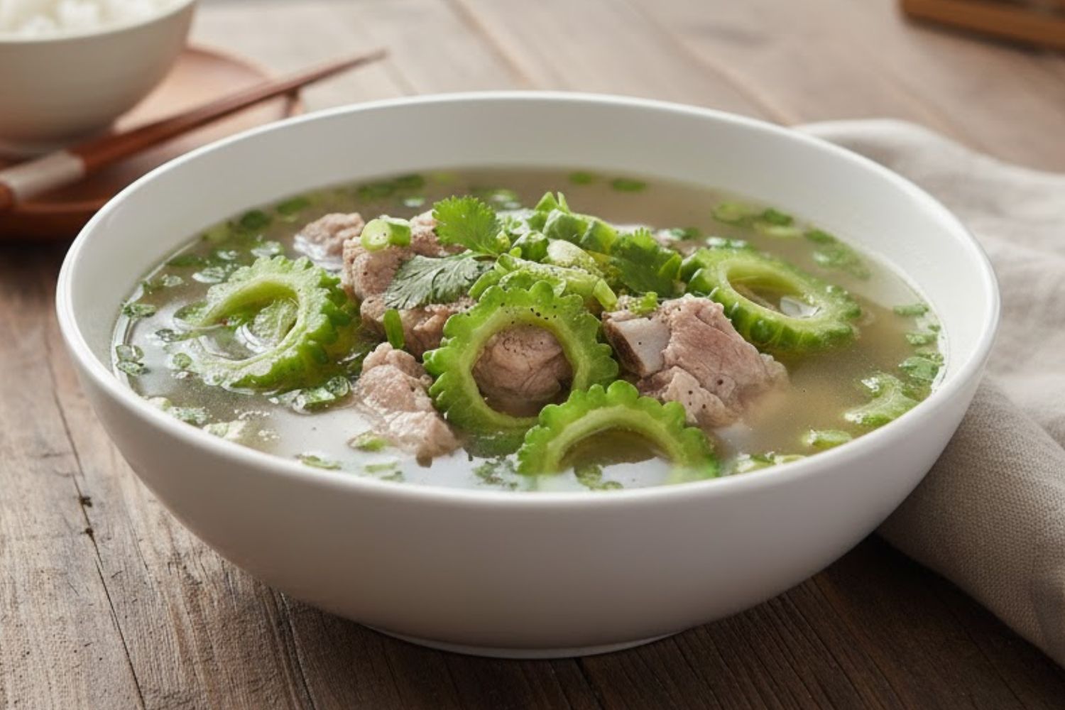 Canh khổ qua sườn heo chuẩn ngon