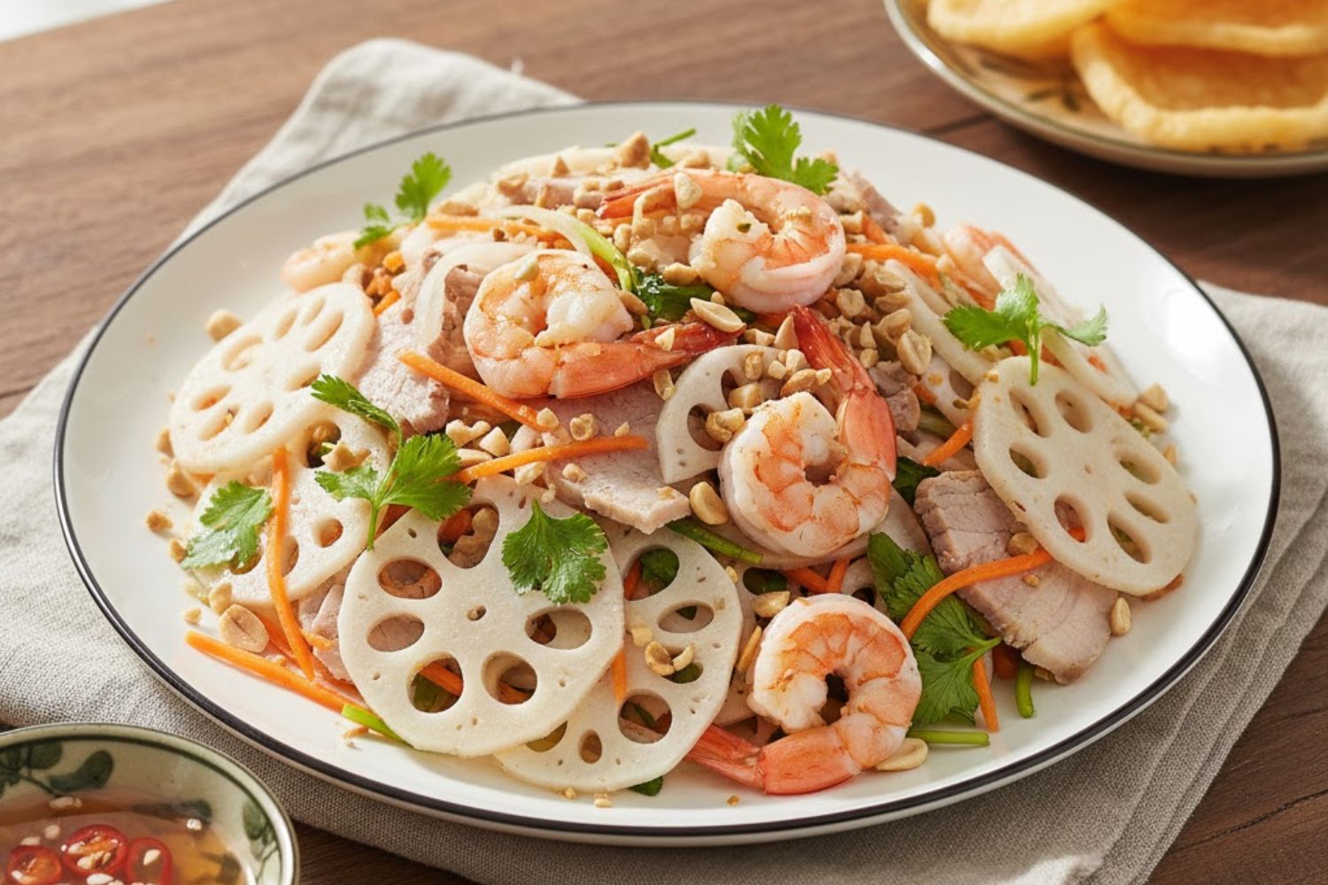 Gỏi củ sen chua ngọt, hấp dẫn