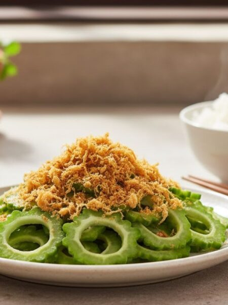 Gỏi khổ qua chà bông giòn, ngon