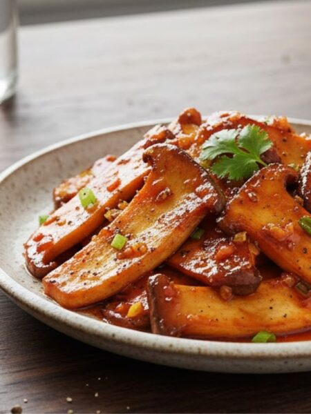 Nấm đùi gà sốt chua ngọt ngon, đậm vị