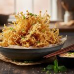 Nấm kim châm chiên giòn ngon