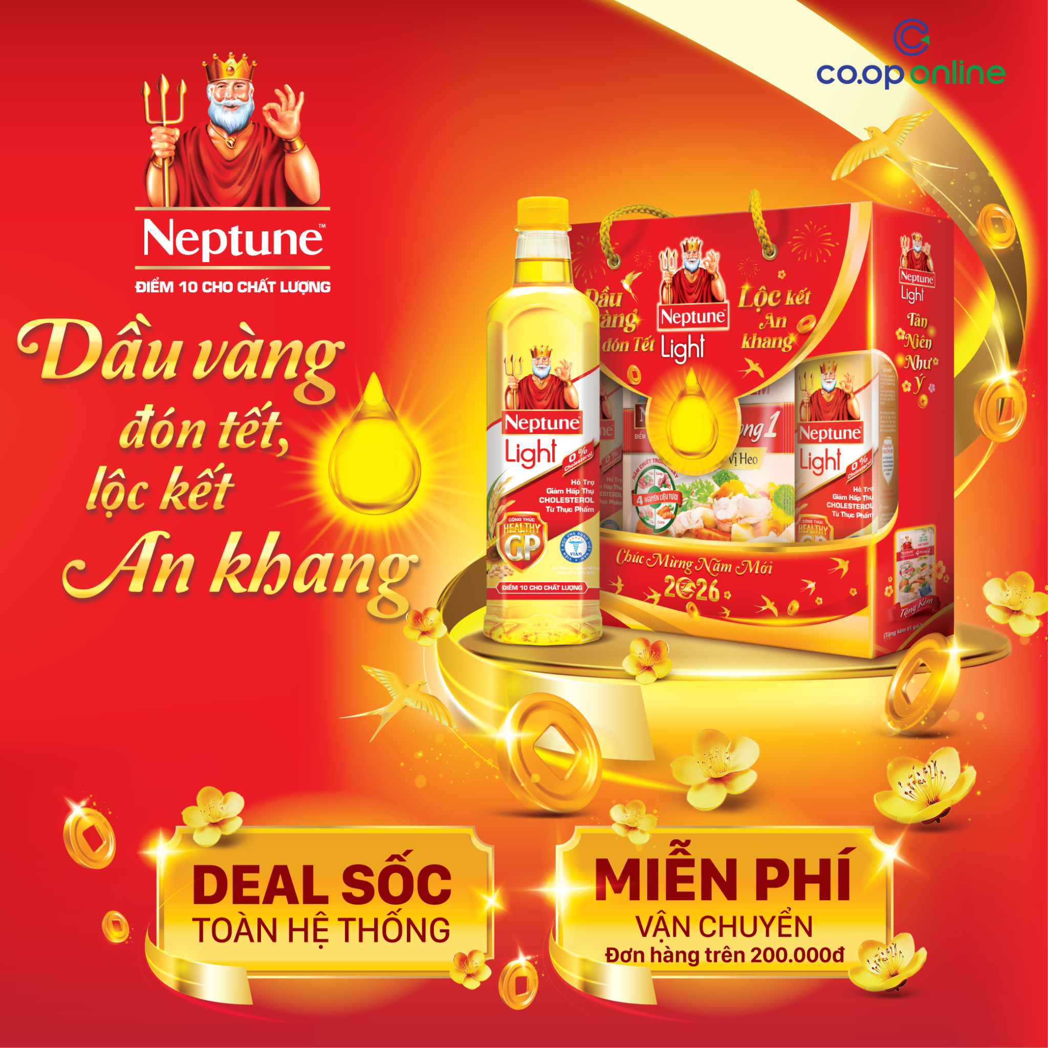 Hộp quà Tết Neptune với 3 sản phẩm thiết thực 