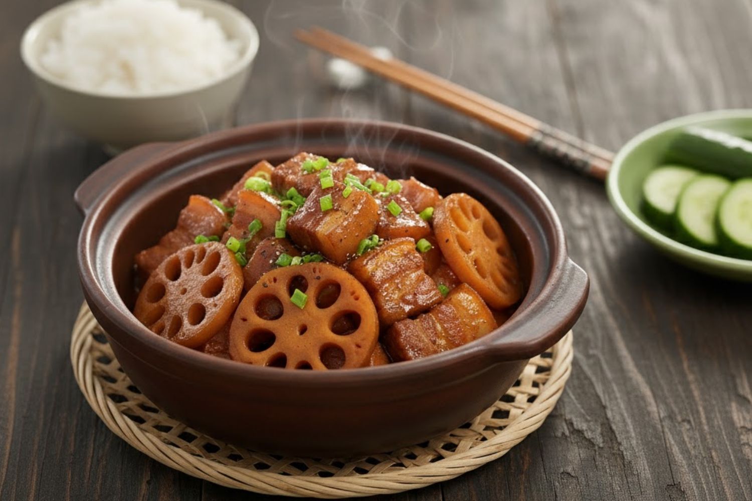 Thịt kho củ sen tương hột ngon, chuẩn vị