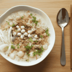 Món cháo thịt bầm rau củ hạt sen