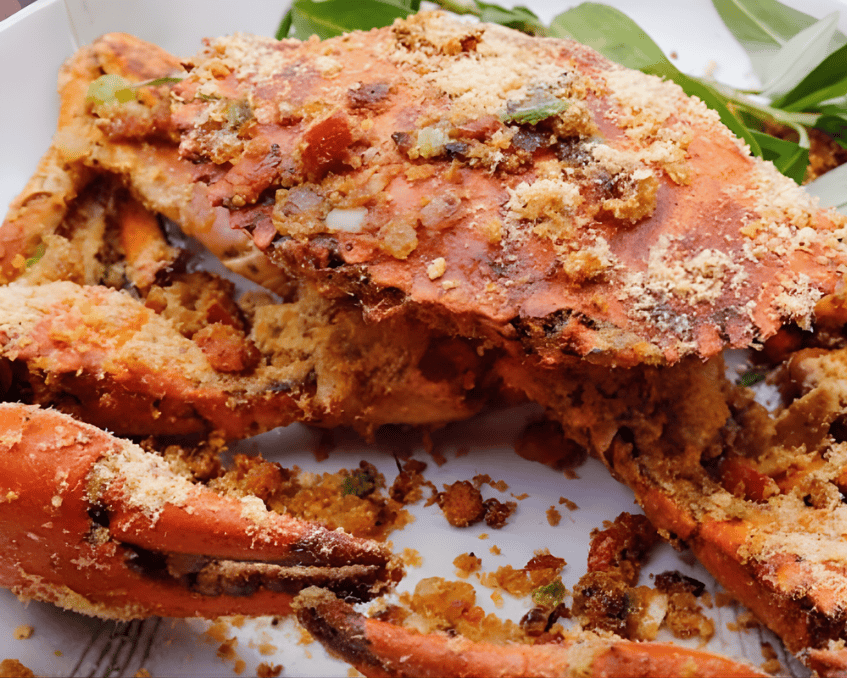 Món ghẹ rang muối ớt cay nồng