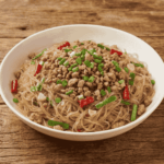 Miến xào thịt heo xay