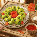 Cách làm mực bọc cốm chiên xù giòn tan, xanh mướt đãi tiệc Tết