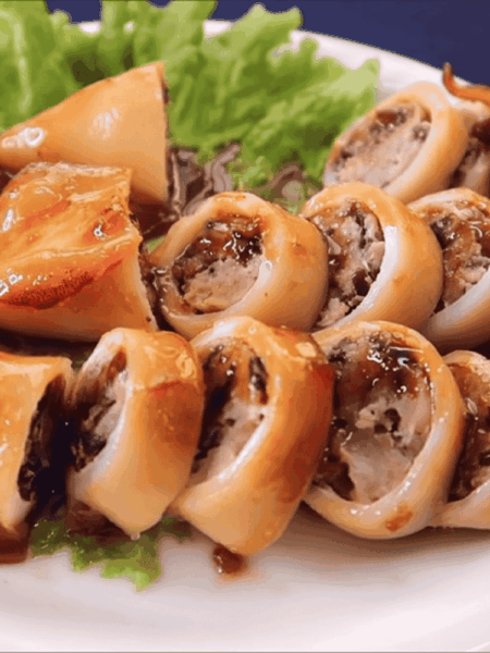 Cách làm mực ống nhồi thịt chiên giòn nhân thịt đậm đà