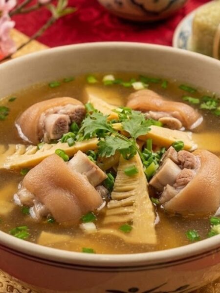 Cách nấu canh măng khô chân giò ngày Tết