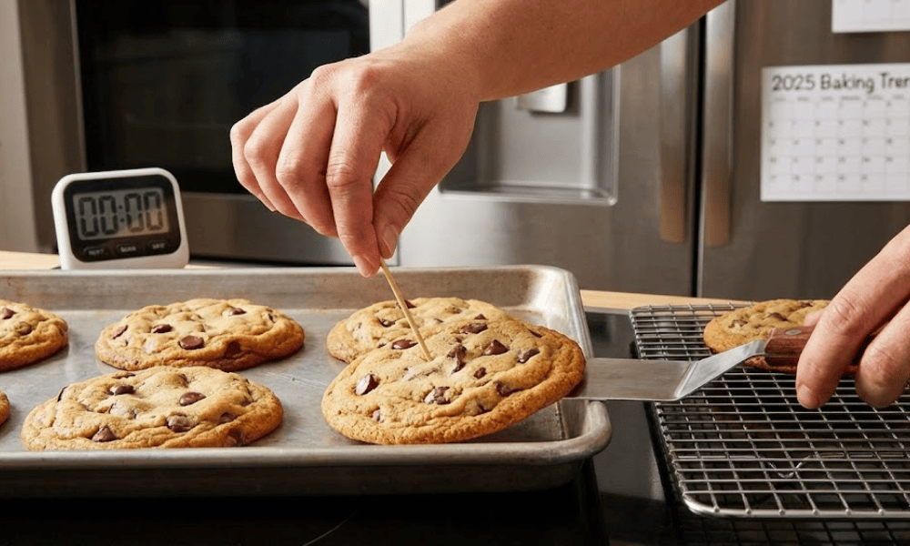 Kiểm tra bánh sau khi nướng