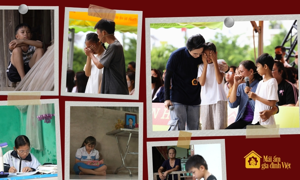 Hình ảnh xúc động về hoàn cảnh của các bé trong chương trình