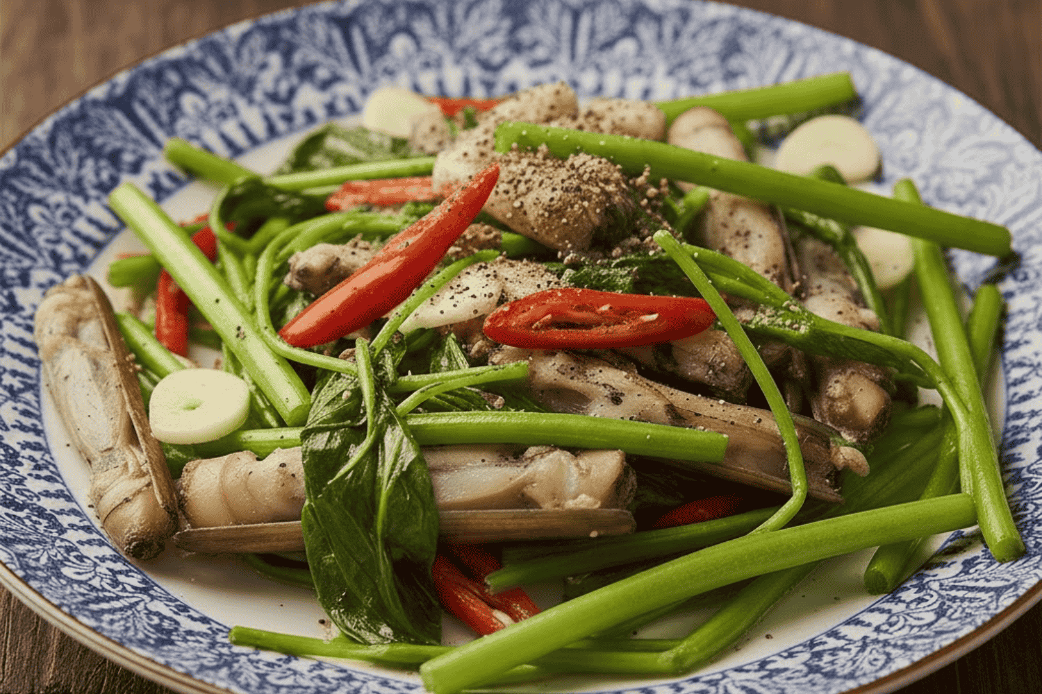 oc-mong-tay-xao-rau-muong-mon-ngon-dam-dinh-duong