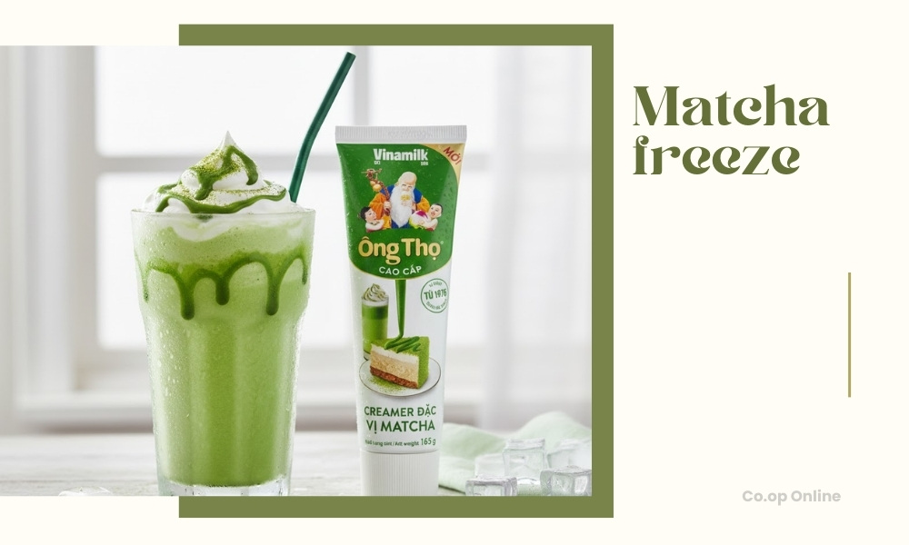 Món đá xay mát lạnh, béo ngậy với hương thơm nồng nàn của matcha, lý tưởng để giải nhiệt ngày hè