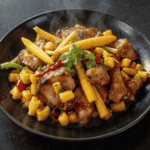 Món thịt vai xào bắp non