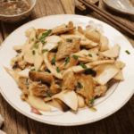 Món thịt vai xào nấm đùi gà