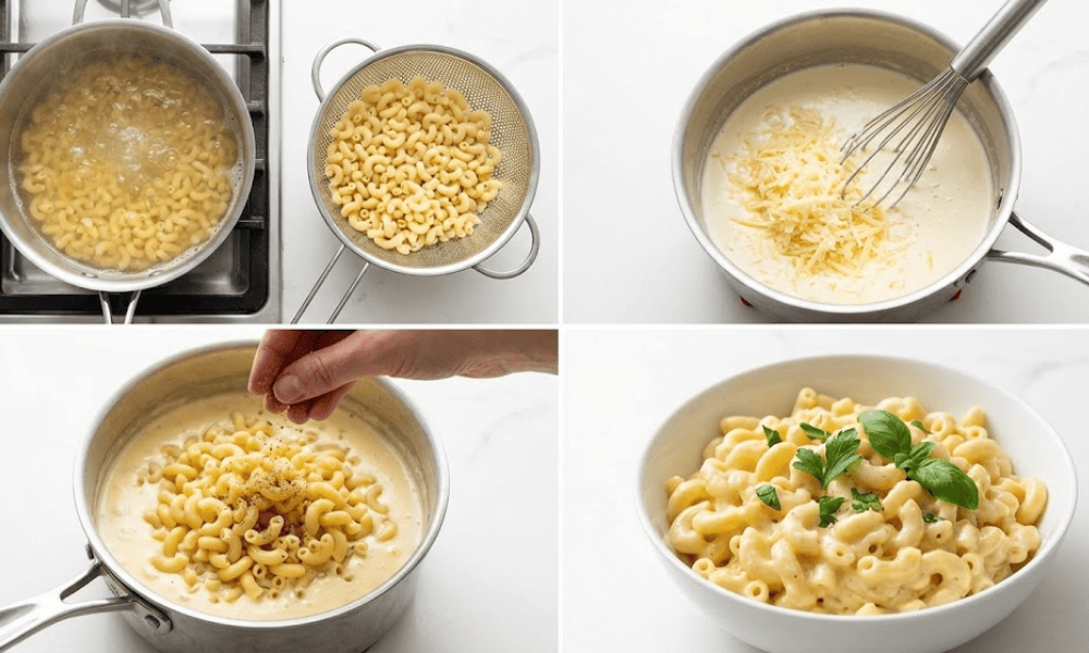 Nui sốt kem phô mai